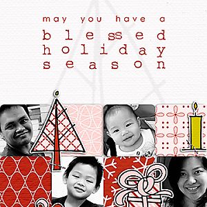 'blessed holiday card'