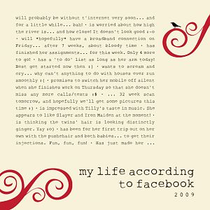 My life according to Facebook!