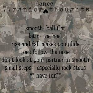 Random dance thoughts