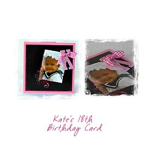 Kate's 18th birthday card