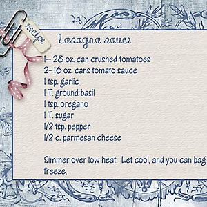 Lasagna Sauce Recipe