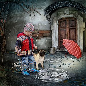 I walk in the rain by Albina Design