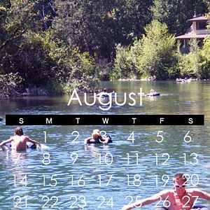 Wallet Calendar Aug