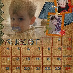 My favorite Boy - Calendarpage August