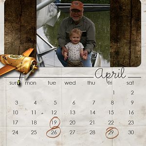 Grandpa and Me Calendar April