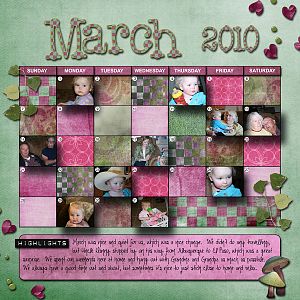 March 2010 Calendar