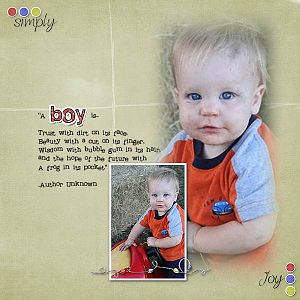 A boy is