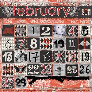 February 2011 Calendar Page