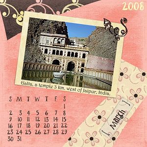 Galta Calendar Page March