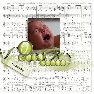 a baby sings