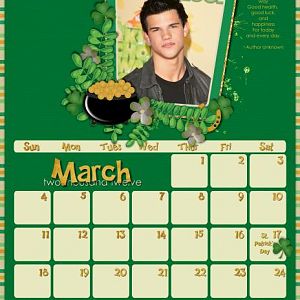 2012 Calendar - March
