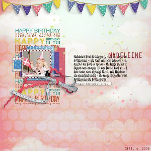 Madeleine's first birthdayparty