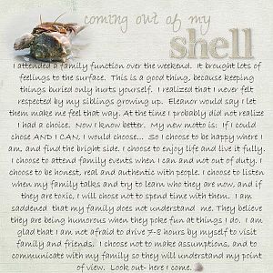 out of my shell