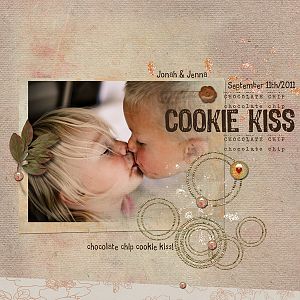 chocolate chip cookie kiss