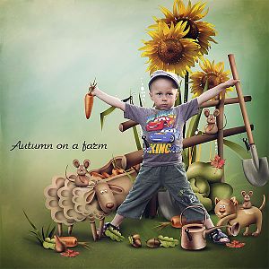 Kit Autumn on a farm by OlgaUnger Designs