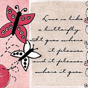Valentine's Day card - butterfly