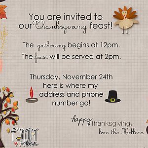 Thanksgiving dinner invite