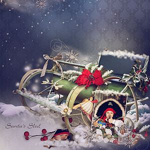 Santa's sled by Priss Designs