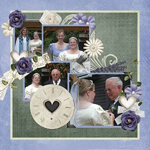 Bride with Family and Matron of Honor