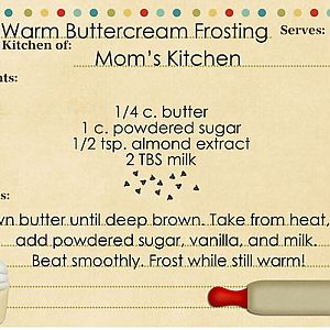 and the frosting recipe...