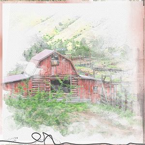 Barn: Watercolor