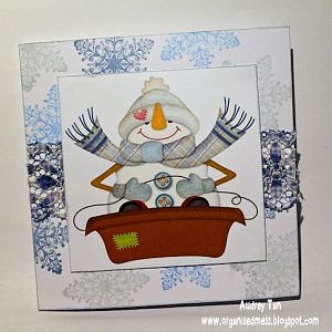 Snowman on Sleigh card