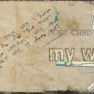 my way - postcard