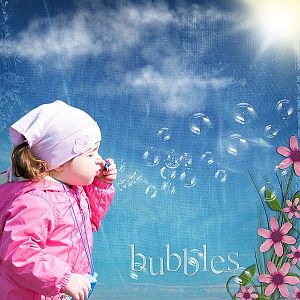 blowing bubbles
