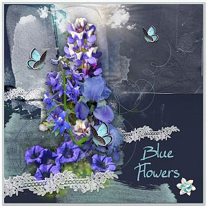 Challenge Color it blue : Blue flowers