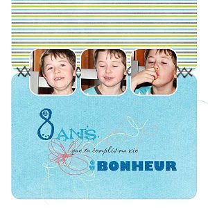 8th birthday - challenge 5 - 8 ans de bonheur