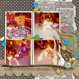 Lucky & the pet rat early 1970's layout 2