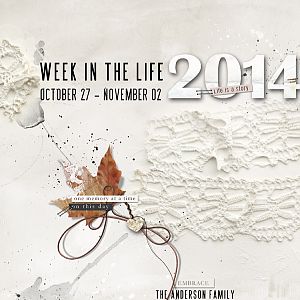 Week in the Life 2014. Title Page.