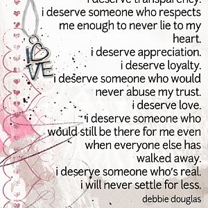 I Deserve