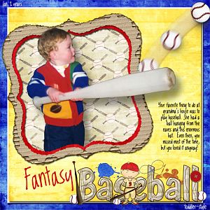 Fantasy Baseball - Toddler Style