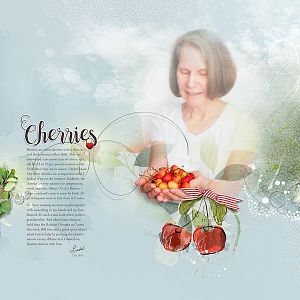 Cherries and a Self-Portrait