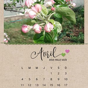Calendar 2016 - April