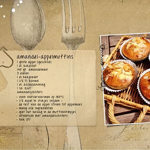 cookies: almond apple muffins