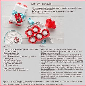 Cookies - Red Velvet Snowballs