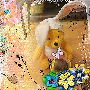 Courtney's Artsy Template Challenge April 2017 - Easter Bunny - Winnie the