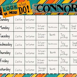 Connor's Chore Chart