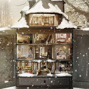 Dollhouse in winter