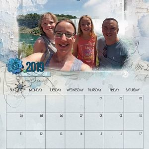 August Calendar page