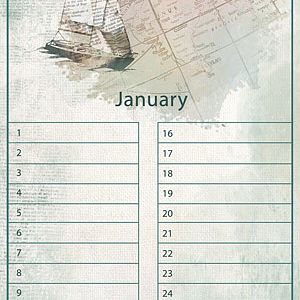 January Birthday Calendar