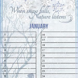 January Birthday Calendar