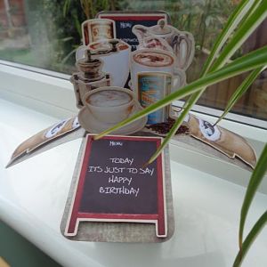 Brewed to Perfection Pop up Birthday card