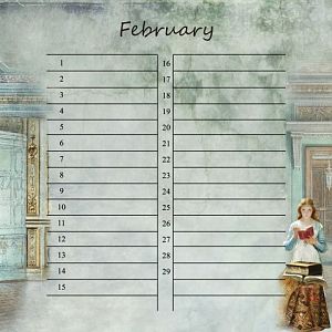 February Birthday Calendar