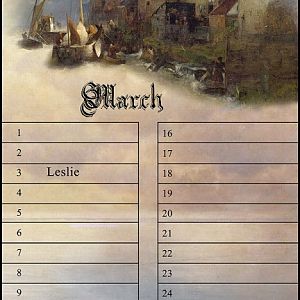 Bright Eyes March Calendar
