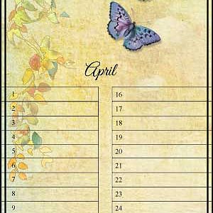 Birthday Calendar April