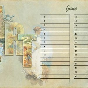 June Birthday Calendar