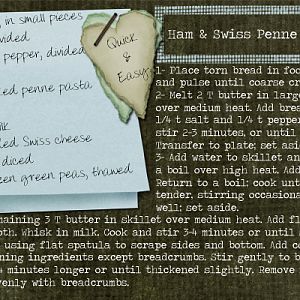 Ham & Swiss Penne recipe card